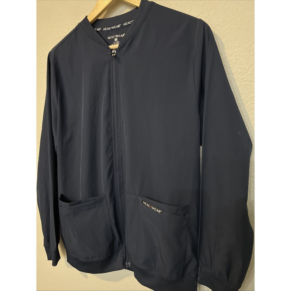 HEAL WEAR  NAVY BLUE Woman's Scrub Jacket  42" Chest MEDIUM